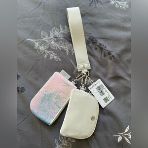 Lululemon Iridescent and White Wristlet Set